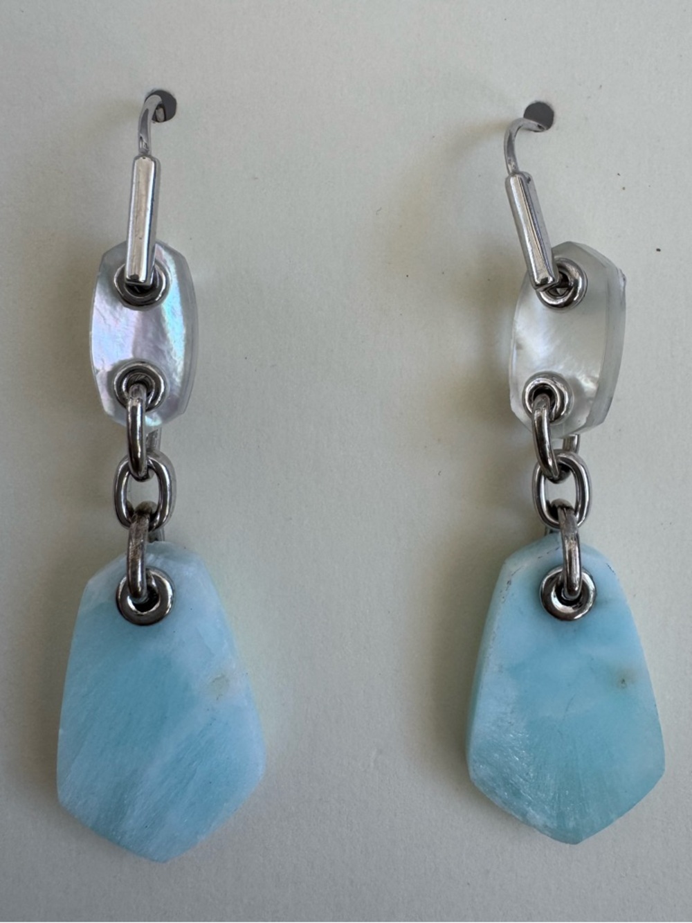 Kendra Scott Ashlyn Silver & Blue Drop Earrings